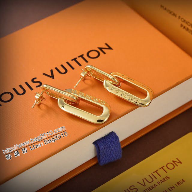 Louis Vuitton新款飾品 路易威登雙環耳釘 LV老花耳環耳吊  zglv1966